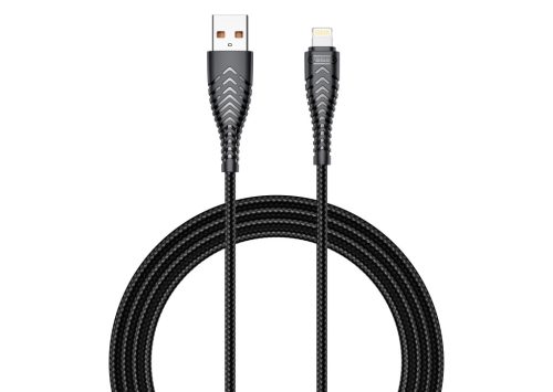 VEGER kábel, USB A to Lightning 2,4A V105 1,2 m - fekete