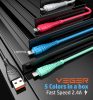 VEGER kábel, USB A to Lightning 2,4A V105 1,2 m - fekete