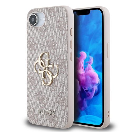 Apple iPhone 16e tok, Guess Big Metal Logo 4G - rózsaszín
