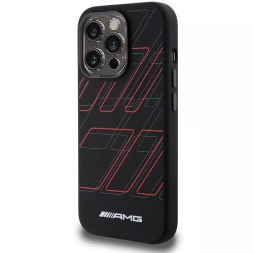 AMG Large Rhombuses Apple iPhone 15 Pro Max Magsafe tok - fekete