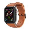 Apple Watch szíj 42/ 44/ 45/ 46 / 49 mm Dux Ducis YA valódi bőr- barna
