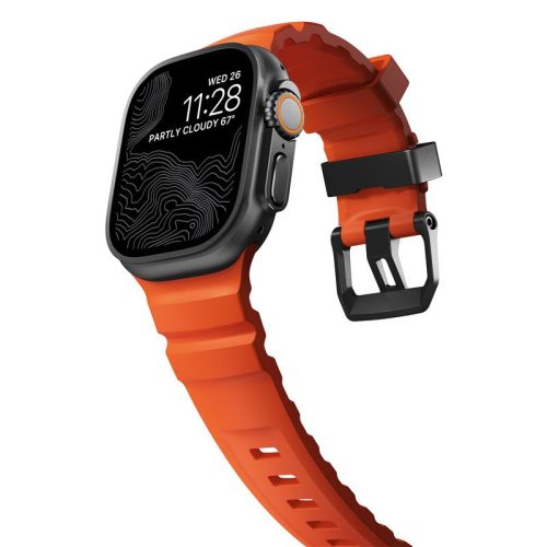 Nomad Rocky Point Apple Watch  49/45/44/42mm szilikon szíj - magma