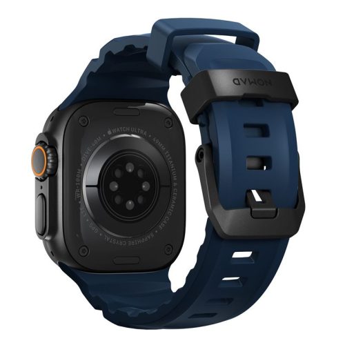 Nomad Rocky Point Apple Watch  49/45/44/42mm szilikon szíj - kék / fekete