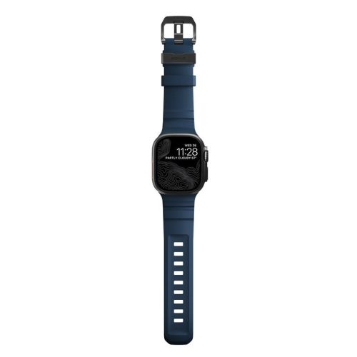 Nomad Rocky Point Apple Watch  49/45/44/42mm szilikon szíj - kék / fekete