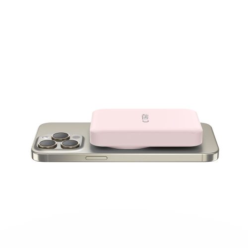 Tech-Protect Lifemag MagSafe PB11 mágneses Power Bank 10.000mAh külső akkumulátor - pink