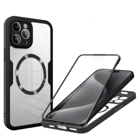   iPhone 16 Pro tok + fólia - Techsuit ColorVerse 360 MagSafe - fekete
