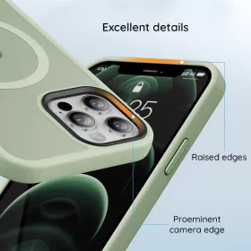   Techsuit - HaloFrost MagSafe sorozat - iPhone 15 Plus - fekete
