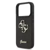 Guess PU Leather 4G Metal Logo arany keretes tok, iPhone 17 Pro Max  - fekete