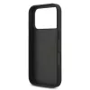 Guess PU Leather 4G Metal Logo arany keretes tok, iPhone 17 Pro Max  - fekete
