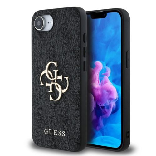 Apple iPhone 16e tok, Guess Big Metal Logo 4G - szürke