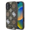 Guess PU 4G Peony MagSafe tok iPhone 16e  - barna / mintás