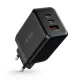 Tech-Protect C65W hálózati töltő 2x USB-C PD 65W / USB-A QC 3.0 - fekete