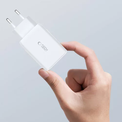 Tech-Protect C65W hálózati töltő 2x USB-C PD 65W / USB-A QC 3.0 - fekete