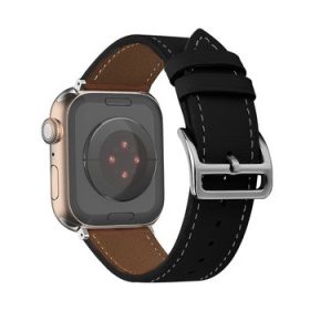 Apple Watch Bőr szíj Apple Watch szíj 42/ 44/ 45/ 46 /49 mm - fekete