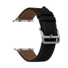 Apple Watch Bőr szíj Apple Watch szíj 42/ 44/ 45/ 46 /49 mm - fekete