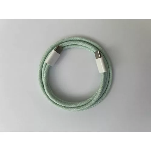 Dreamtech PD fonott kábel zöld USB-C / USB-C 3A 60W 1M