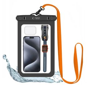   Tech-Protect Waterproof UWC7 vízálló tok (6,9"), fekete/narancs