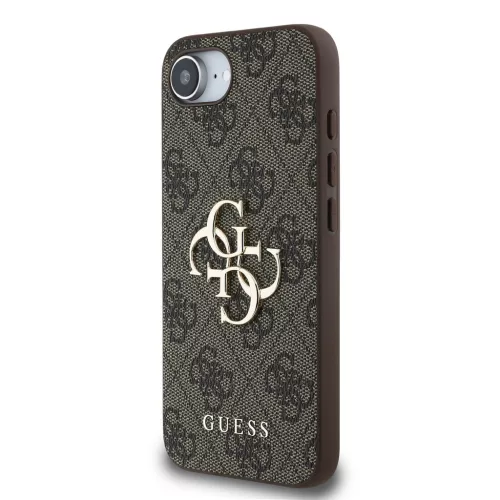 Apple iPhone 16e tok, Guess Big Metal Logo 4G - barna