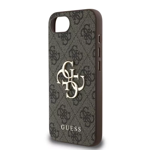 Apple iPhone 16e tok, Guess Big Metal Logo 4G - barna