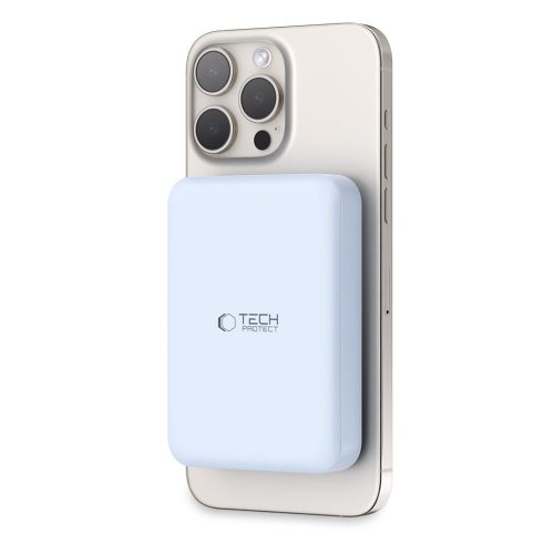 Tech-Protect Lifemag MagSafe PB11 mágneses Power Bank 10.000mAh külső akkumulátor - blue