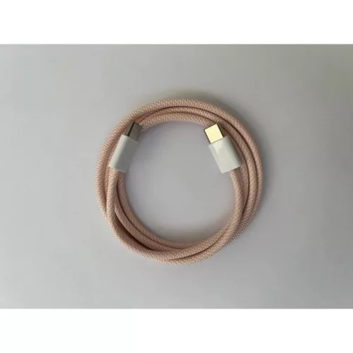 Dreamtech PD fonott kábel pink USB-C / USB-C 3A 60W 1M