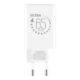 OBAL:ME GaN Fali Töltő USB-A + 2xUSB-C 65W - fehér