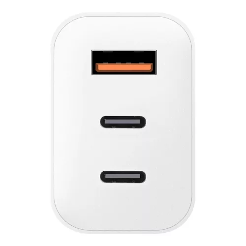 OBAL:ME GaN Fali Töltő USB-A + 2xUSB-C 65W - fehér