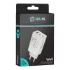 OBAL:ME GaN Fali Töltő USB-A + 2xUSB-C 65W - fehér