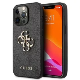 Apple iPhone 16 tok, Guess Big Metal Logo 4G szürke