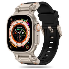   Tech-Protect Delta Pro, Apple Watch óraszíj (42 / 44 / 45 / 49 mm) - fekete-titánium