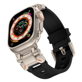   Tech-Protect Delta Pro, Apple Watch óraszíj (42 / 44 / 45 / 49 mm) - fekete-titánium