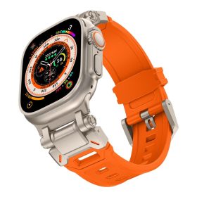   Tech-Protect Delta Pro, Apple Watch óraszíj (42 / 44 / 45 / 49 mm) - narancs - titánium