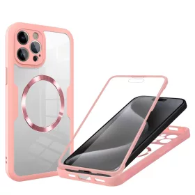   iPhone 16 Plus tok + fólia - Techsuit ColorVerse 360 MagSafe - pink