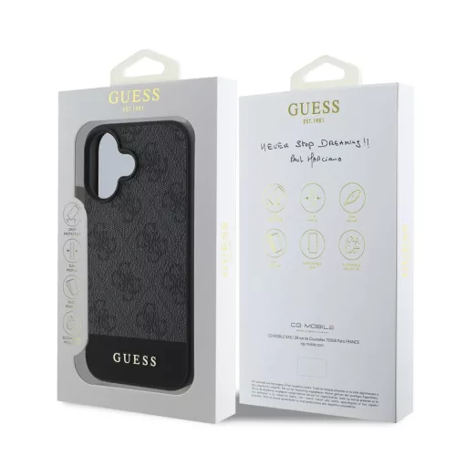 Guess PU 4G Stripe iPhone 16 Pro tok - szürke