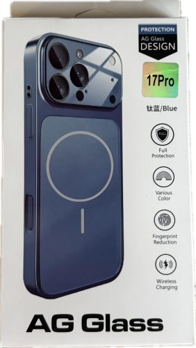 iPhone 17 Pro tok üveg kamera lencse védővel Magsafe AG Glass - kék