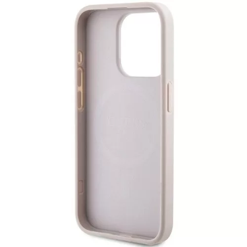 GUESS  iPhone 14 Pro tok, MagSafe GUHMP14LG4GFRP (4G Ring classic logo) - pink