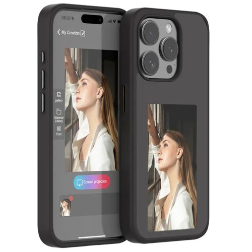 Techsuit - SmartScreen NFC - iPhone 15 Pro Max - fekete