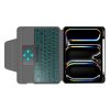 Techsuit - KeyTab Pro (RGB vezeték nélküli billentyűzettel/Stylus tolltartóval) - iPad Pro 11 (2024) - fekete