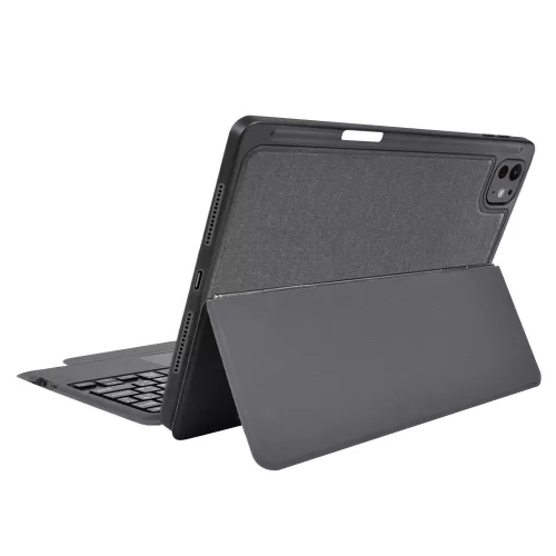 Techsuit - KeyTab Pro (RGB vezeték nélküli billentyűzettel/Stylus tolltartóval) - iPad Pro 11 (2024) - fekete