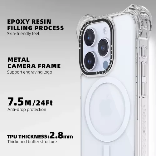 Apple iPhone 15 Pro Max Crystal Clear Pro Bounce telefontok - 360° védelem MagSafe támogatással