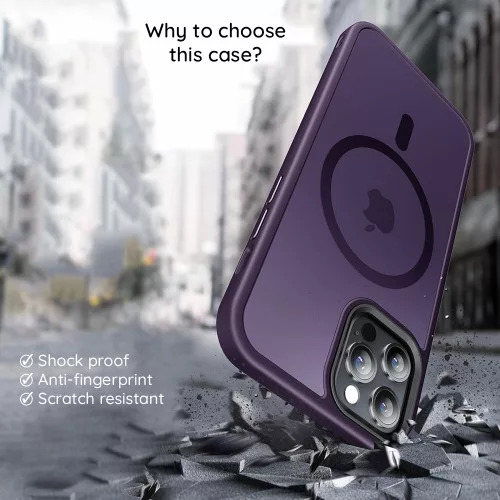 Techsuit - HaloFrost MagSafe sorozat - iPhone 15 - fekete