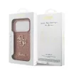 iPhone 17 Pro Max tok, Guess PU Fixed Glitter 4G Metal Logo  - rózsaszín