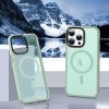 Apple iPhone 13 Pro Max tok, MagSafe-kompatibilis áttetsző matt  világos zöld 