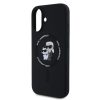 Karl Lagerfeld Liquid Silicone Karl and Choupette MagSafe tok iPhone 16 Pro - fekete