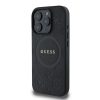 Guess Saffiano Peony Stamp MagSafe tok iPhone 16 Pro-Max- fekete