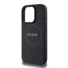 Guess Saffiano Peony Stamp MagSafe tok iPhone 16 Pro-Max- fekete