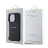 Guess Saffiano Peony Stamp MagSafe tok iPhone 16 Pro-Max- fekete