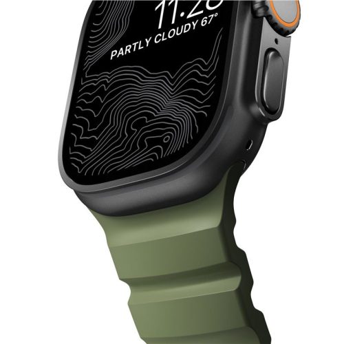 Nomad Rocky Point Apple Watch  49/45/44/42mm szilikon szíj - zöld