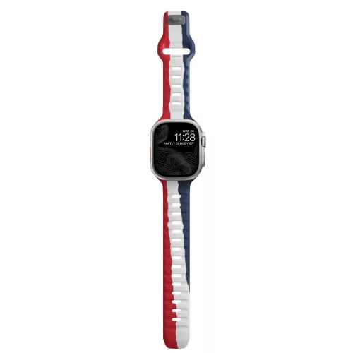 Nomad Sport Szilikon szíj,  M/L, summer games 2024 -  42/44/45/49mm - piros/fehér/kék