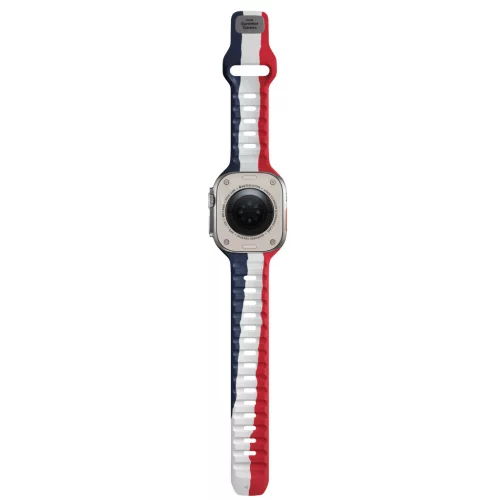 Nomad Sport Szilikon szíj,  M/L, summer games 2024 -  42/44/45/49mm - piros/fehér/kék